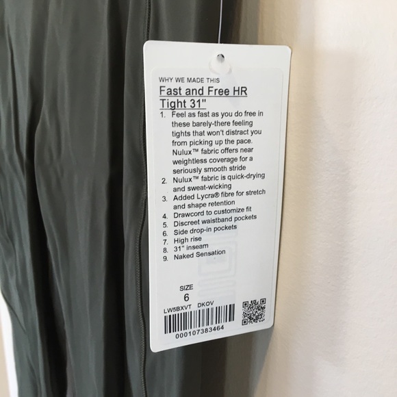 lululemon Fast and Free Tight 31” *Non-Reflective - Picture 3 of 9